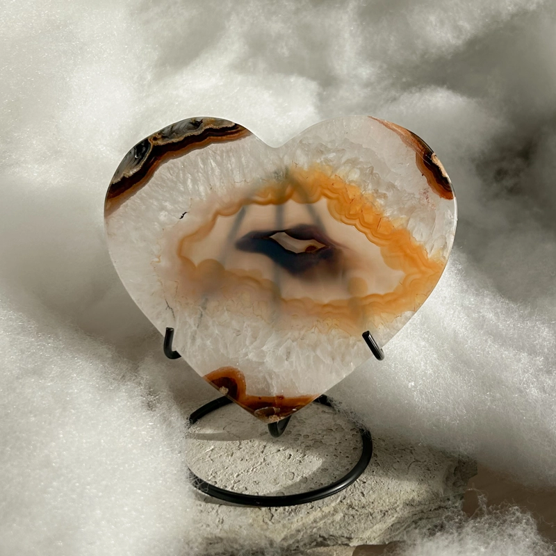 cuore in Quarzo e Agata